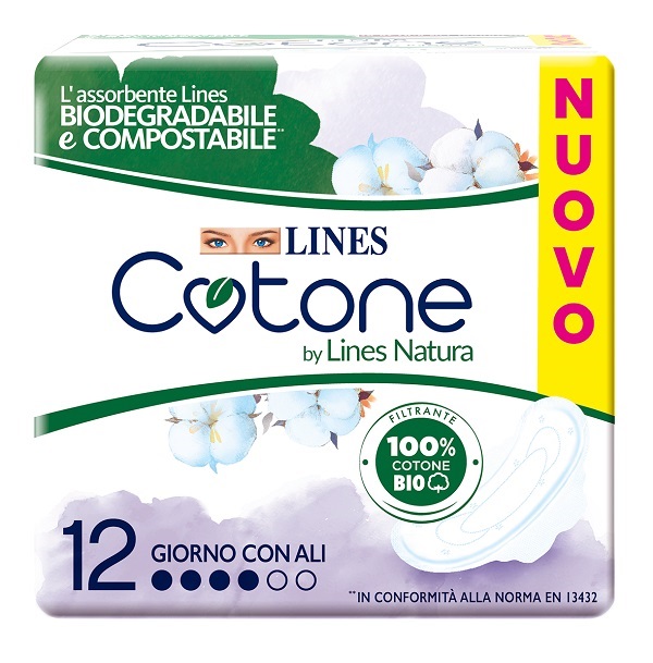 LINES COTONE BIO ULTRA ALI 12 PEZZI - farmaidea24.com