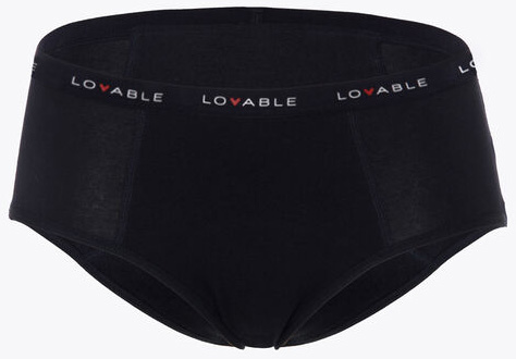LOVABLE PERIOD PANTIES CULOTTE FLUSSO ABBONDANTE NERO SMALL - farmaidea24.com