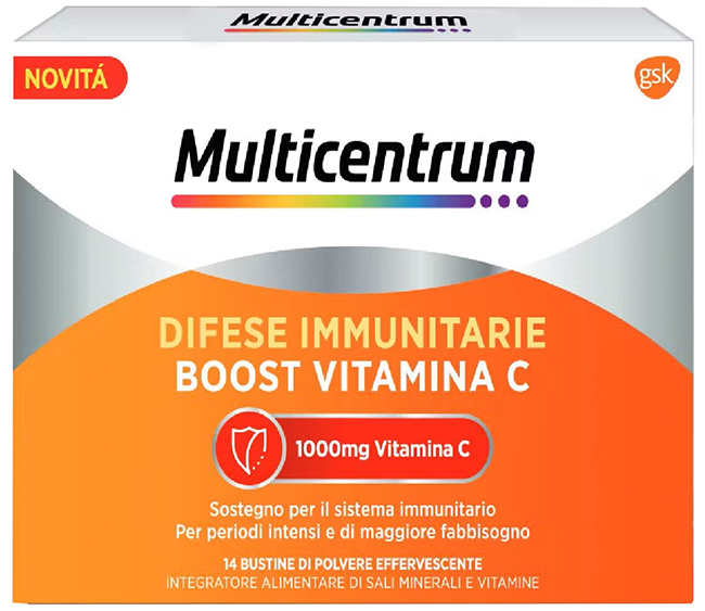 MULTICENTRUM DIFESE IMMUNITARIE BOOST VITAMINA C 28 BUSTINE - farmaidea24.com
