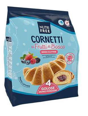 NUTRIFREE CORNETTI AI FRUTTI DI BOSCO 4 PEZZI DA 60 G - farmaidea24.com