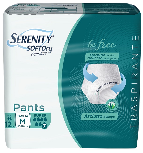 SERENITY PANTS SD SENSITIVE SUPER M 12 PEZZI - farmaidea24.com