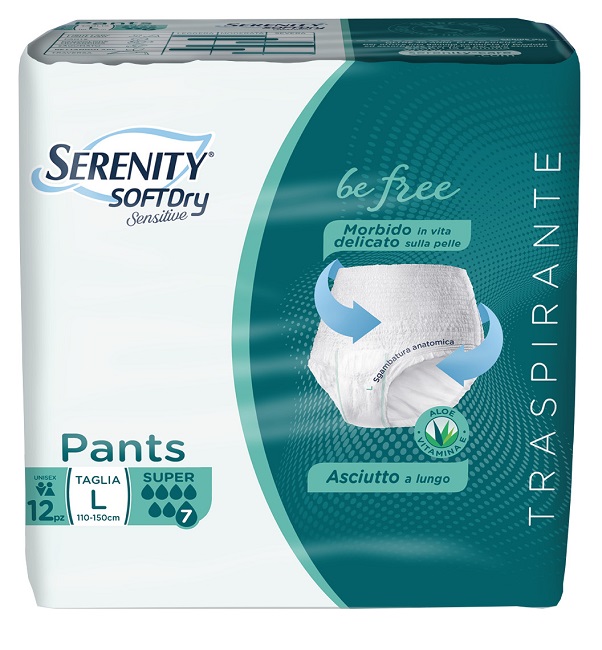 SERENITY PANTS SD SENSITIVE BE FREE SUPER L 12 PEZZI - farmaidea24.com