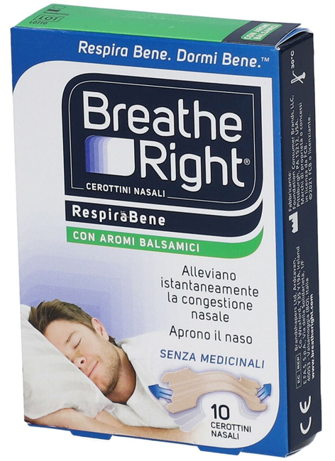 CEROTTI NASALI BREATHE RIGHT BALSAMICI 10 PEZZI - farmaidea24.com