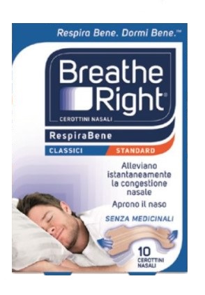 CEROTTI NASALI BREATHE RIGHT CLASSICI 10 PEZZI - farmaidea24.com