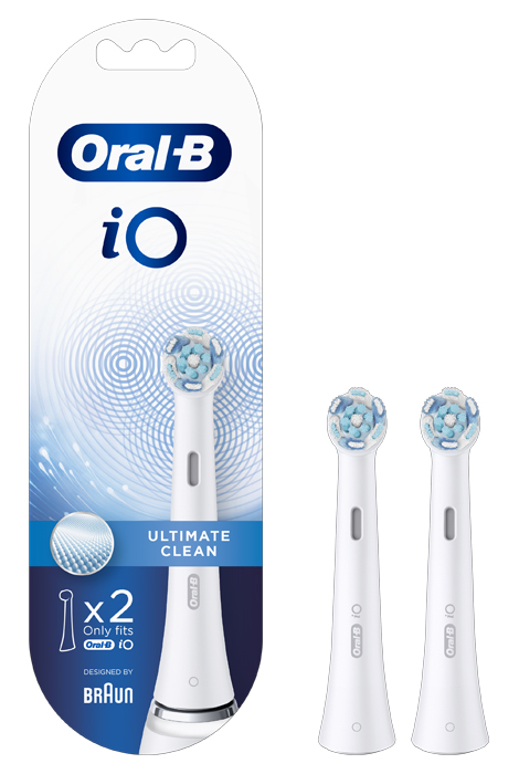 ORALB POWER REFILL IO ULTIMATE CLEAN WHITE 2 PEZZI - farmaidea24.com