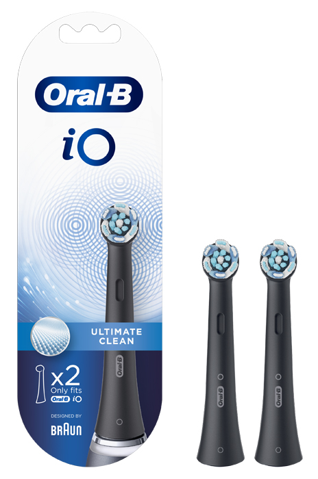 ORALB POWER REFILL IO ULTIMATE CLEAN BLACK 2 PEZZI - farmaidea24.com