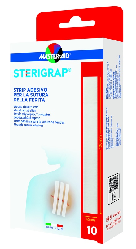 MASTER-AID STERIGRAP STRIP ADESIVO SUTURA FERITE 100X12 MM 6 PEZZI - farmaidea24.com