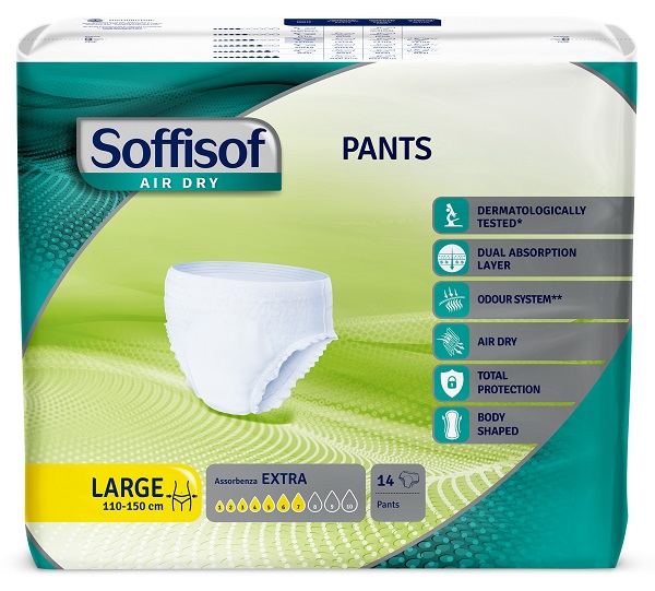 PANNOLONE SOFFISOF AIR DRY PANTS EXTRA L 14 PEZZI - farmaidea24.com