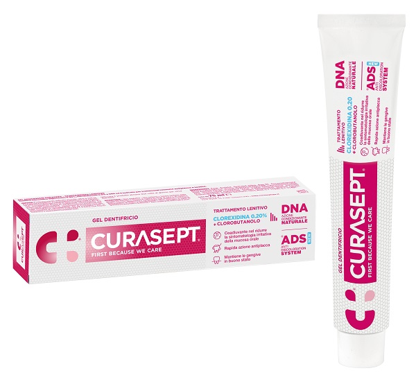 CURASEPT GEL DENTIFRICIO ADS DNA TRATTAMENTO LENITIVO 75 ML - farmaidea24.com