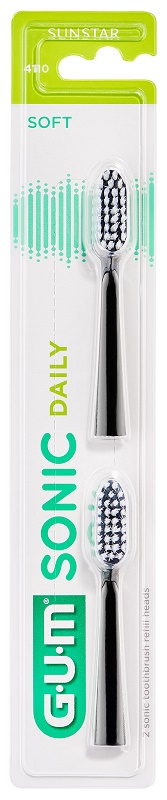 GUM SONIC DAILY SPAZZOLINO BATTERIA REFILL BLACK 2 PEZZI - farmaidea24.com