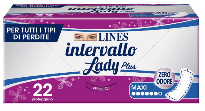 PROTEGGISLIP LINES INTERVALLO LADY PLUS MAXI 22 PEZZI - farmaidea24.com