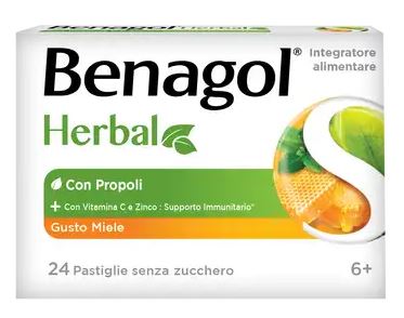 BENAGOL HERBAL MIELE 24 PASTIGLIE - farmaidea24.com