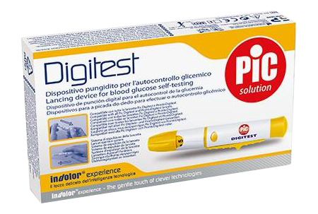 DISPOSITIVO PUNGIDITO AUTOMATICO DIGITEST REGOLABILE 9 LIVELLI LANCETTE COMPATIBILI PIC DIGITEST E PRONTODIGITEST - farmaidea24.com