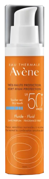 AVENE SOL FLUIDO SPF50+ SENZA PROFUMO NUOVA FORMULA 50 ML - farmaidea24.com