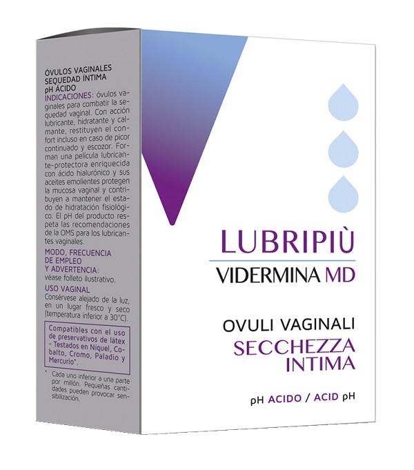 VIDERMINA LUBRIPIU' OVULI VAGINALI 2 BLISTER DA 5 OVULI - farmaidea24.com