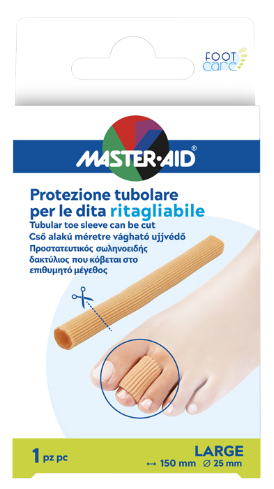 PROTEZIONE TUBOLARE MASTER-AID FOOTCARE RITAGLIABILE 15 CM 25 MM LARGE C8 - farmaidea24.com