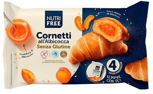 NUTRIFREE CORNETTI ALBICOCCA 4X60 G - farmaidea24.com