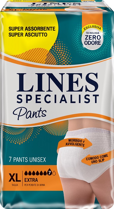 PANNOLONE MUTANDINA LINES SPECIALIST UNISEX EXTRA XL 7 PEZZI - farmaidea24.com