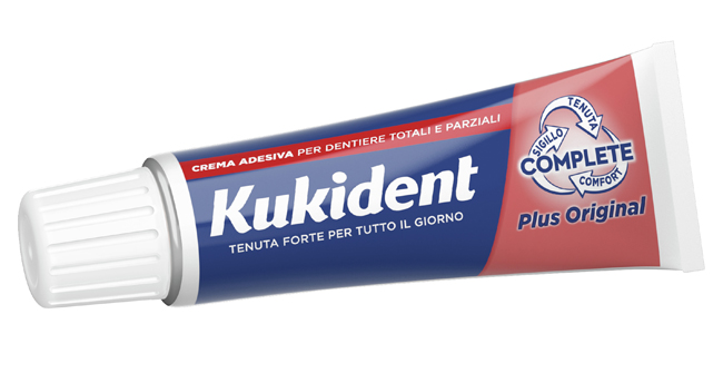 KUKIDENT PLUS ORIGINAL CREMA ADESIVA DENTIERE 40 G - farmaidea24.com