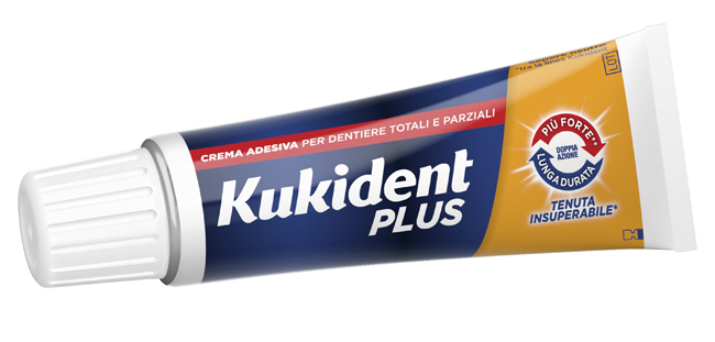 KUKIDENT PLUS DOPPIA AZIONE CREMA ADESIVA DENTIERE 40 G - farmaidea24.com