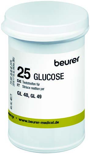 STRISCE MISURAZIONE GLICEMIA BEURER PER GLUCOMETRO GL48/GL49 IN FLACONE 50 PEZZI - farmaidea24.com
