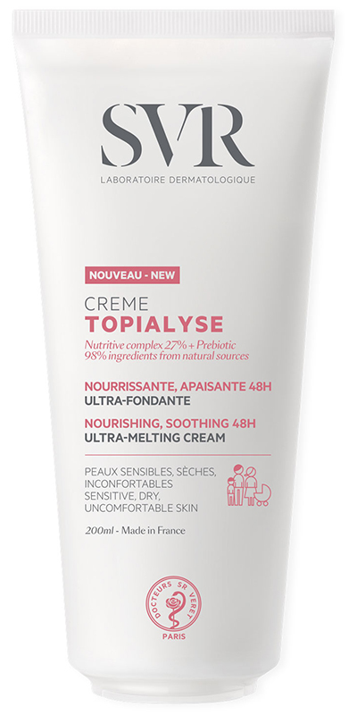 TOPIALYSE CREME NOURISHING SOOTHING 48H ULTRA MELTING PELLE SECCA E SENSIBILE 200 ML - farmaidea24.com