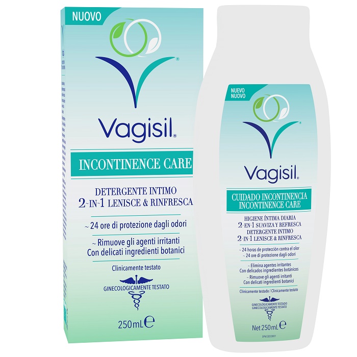 VAGISIL INCONTINENCE CARE DETERGENTE INTIMO 2IN1 LENISCE & RINFRESCA 250 ML - farmaidea24.com