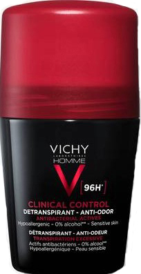 VICHY HOMME DEODORANTE CLINICAL CONTROL 96H ROLL 50 ML - farmaidea24.com