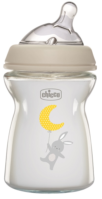 CHICCO BIBERON NAT FEEL VETRO 0M+ 250 ML - farmaidea24.com