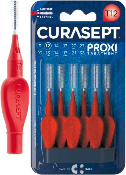 CURASEPT PROXI T12 ROSSO/RED 6 PEZZI - farmaidea24.com