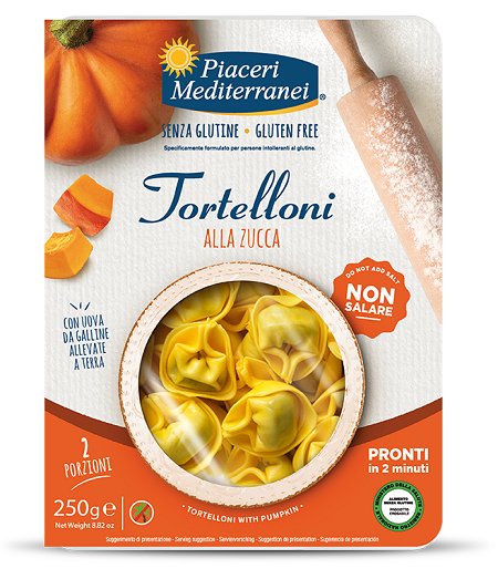 PIACERI MEDITERRANEI TORTELLONI ZUCCA 250 G - farmaidea24.com