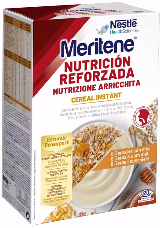 MERITENE CEREAL INSTANT 8 CEREALI E MIELE 2 PEZZI DA 300 G - farmaidea24.com