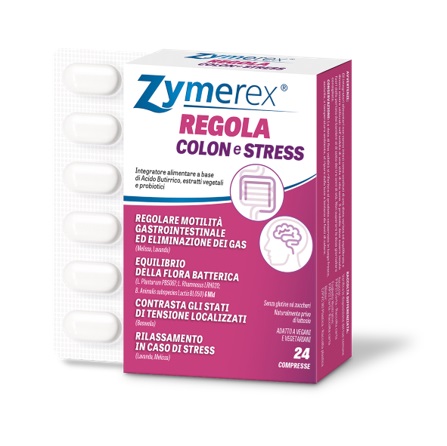 ZYMEREX REGOLA COLON E STRESS 24 COMPRESSE - farmaidea24.com