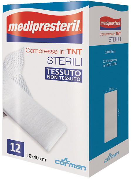 COMPRESSE STERILI TNT MEDIPRESTERIL 18X40 CM 12 PEZZI - farmaidea24.com