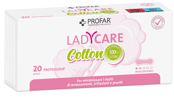 LADYCARE PROTEGGISLIP COTTON IPOALLERGENICI DISTESI 20 PEZZI PROFAR - farmaidea24.com