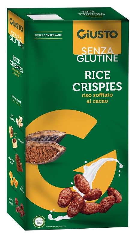 GIUSTO SENZA GLUTINE RICE CRISPIES CACAO 250 G - farmaidea24.com