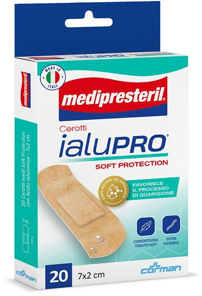 MEDIPRESTERIL CEROTTI IALUPRO SOFT PROTECTION MEDI 7X2CM 20 PEZZI - farmaidea24.com