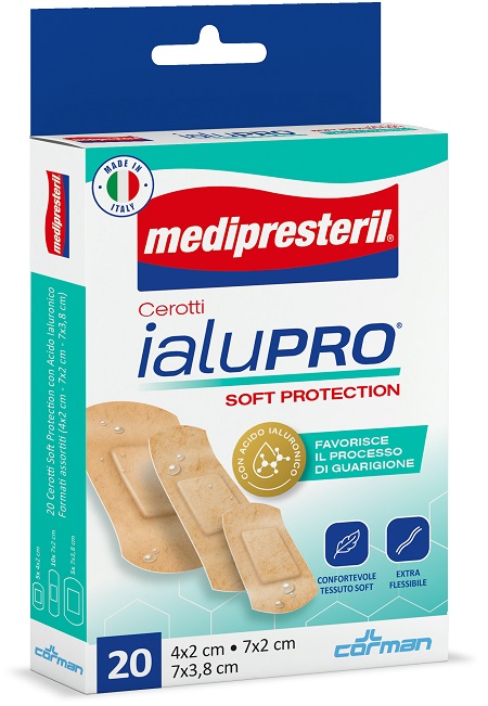 MEDIPRESTERIL CEROTTI IALUPRO SOFT PROTECTION 3 FORMATI ASSORTITI 20 PEZZI - farmaidea24.com