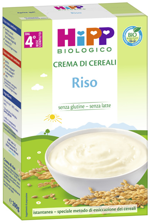 HIPP BIO CREMA CEREALI RISO 200 G - farmaidea24.com