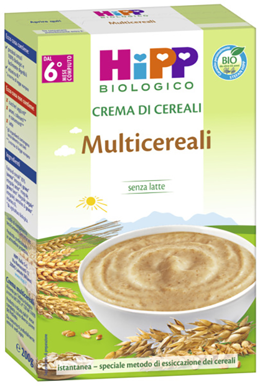 HIPP BIO CREMA CEREALI MULTICEREALI 200 G - farmaidea24.com