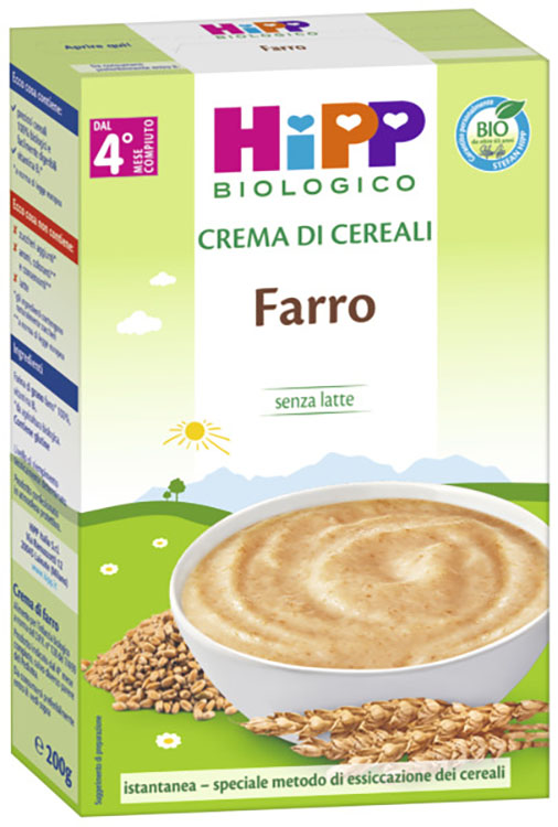 HIPP BIO CREMA CEREALI FARRO 200 G - farmaidea24.com