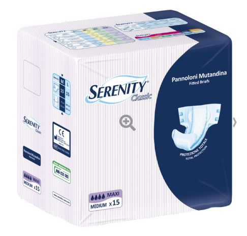PANNOLONE MUTANDINA SERENITY CLASSIC MAXI TAGLIA EXTRALARGE 15 PEZZI - farmaidea24.com