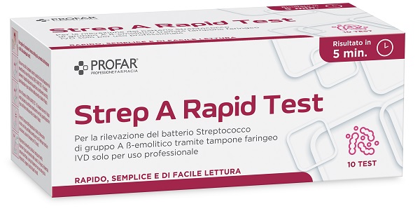 PROFAR TEST STREPTOCOCCO CON CASSETTA A POZZETTO 10 PEZZI - farmaidea24.com