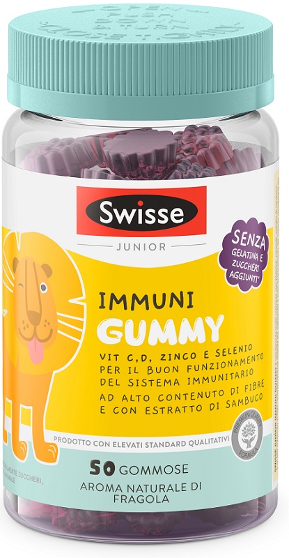 SWISSE JUNIOR IMMUNI GUMMY 50 PASTIGLIE GOMMOSE - farmaidea24.com