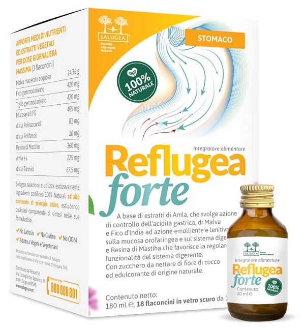 SALUGEA REFLUGEA FORTE 18 FLACONCINI DA 10 ML - farmaidea24.com