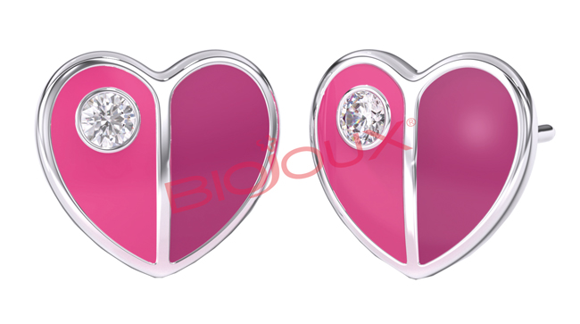 ORECCHINI SWEET GOLD HEART WITH SWAROVSKI 1 PAIO - farmaidea24.com