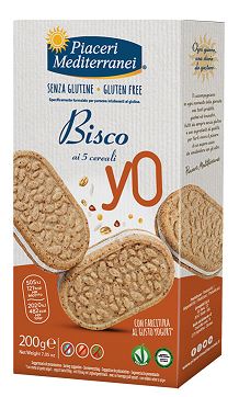 PIACERI MEDITERRANEI BISCO YO 5 CEREALI 200 G - farmaidea24.com
