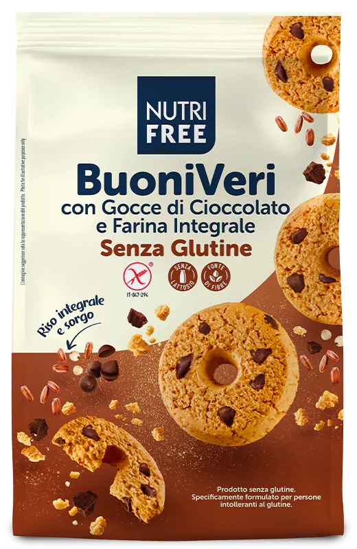 NUTRIFREE BUONI VERI CON GOCCE DI CIOCCOLATO 250 G - farmaidea24.com