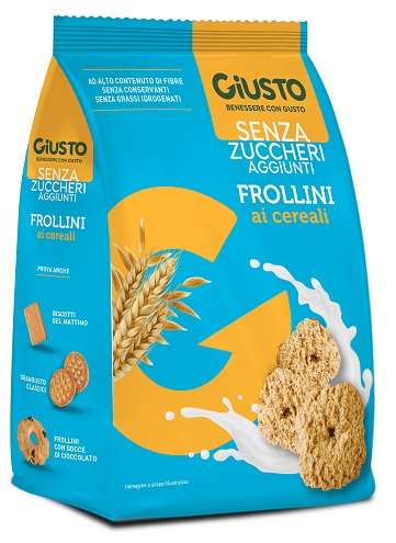 GIUSTO SENZA ZUCCHERO FROLLINI AI CEREALI SENZA ZUCCHERO 350 G - farmaidea24.com