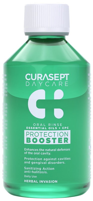 CURASEPT DAYCARE COLLUTORIO PROTECTION BOOSTER HERBAL INVASION 500 ML - farmaidea24.com